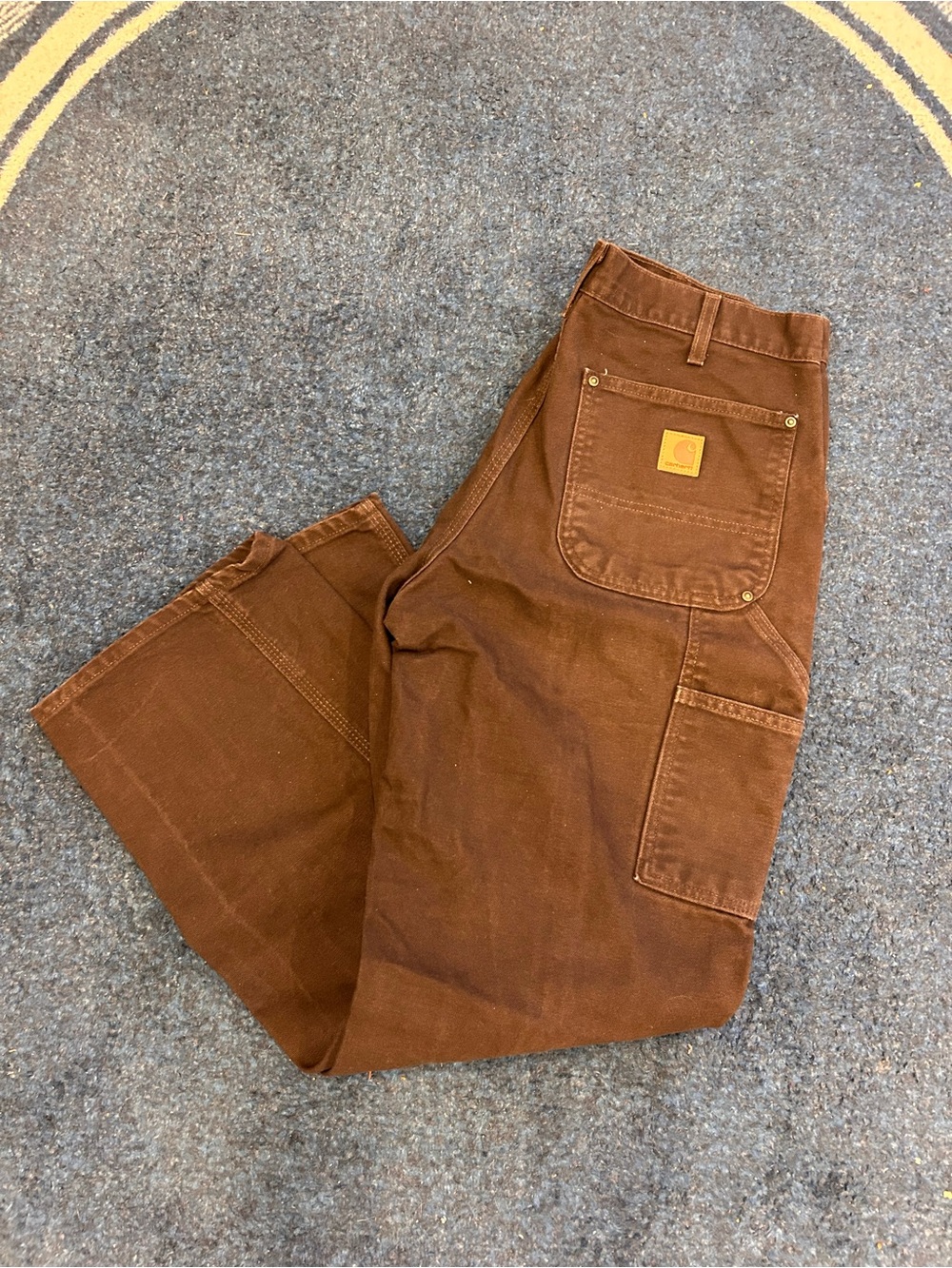Carhartt Men's Brown Work Cargo Pants with Utility Pockets